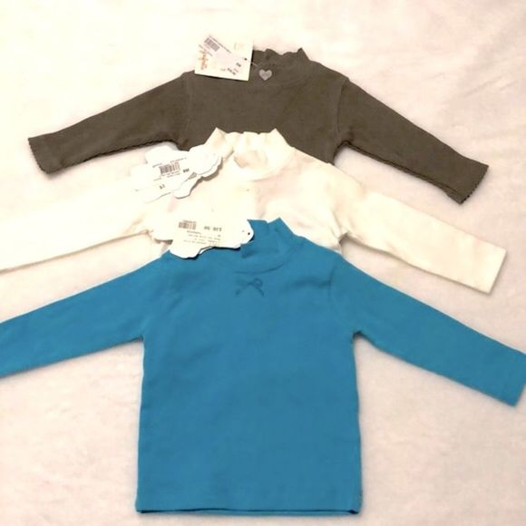 Lili Gaufrette France Infant Mock Neck Tops, Great for Layering NWT* 6-9 Months - Picture 1 of 8